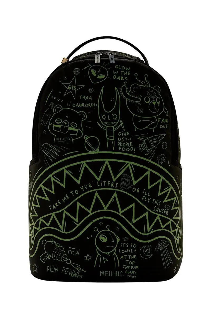 Sprayground Glow In Dark Intergalactic Doodles DLXS Backpack B5416