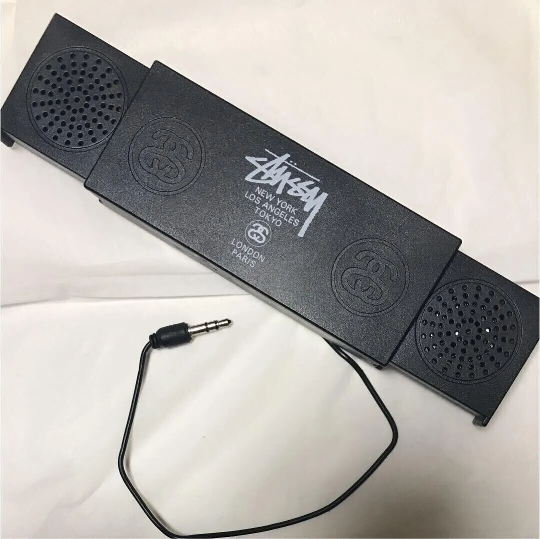 STUSSY box type stereo speaker 3.5mm  limited edition super Japan NEW