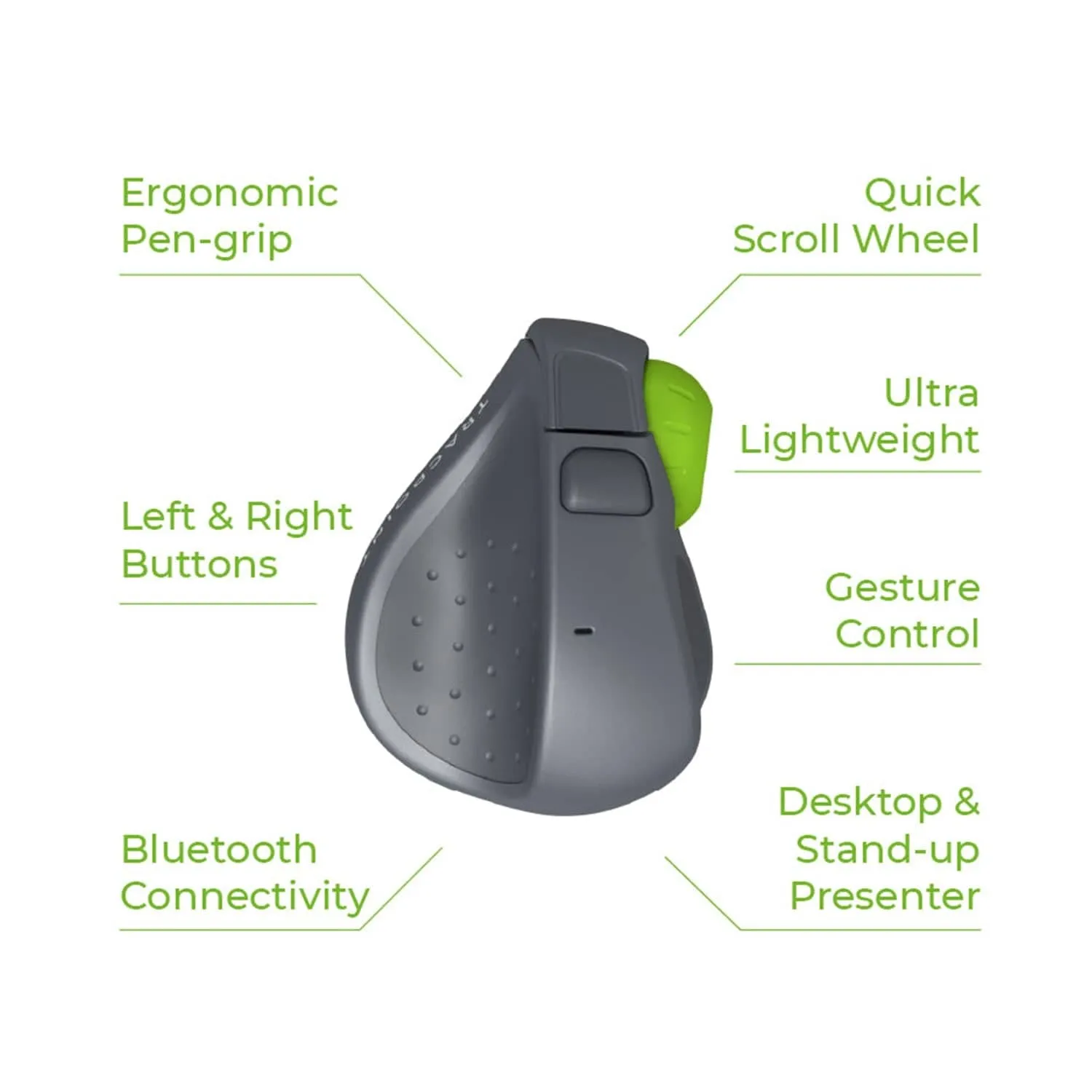 Swiftpoint TRACPOINT Wireless Travel Mouse & Presentation Clicker