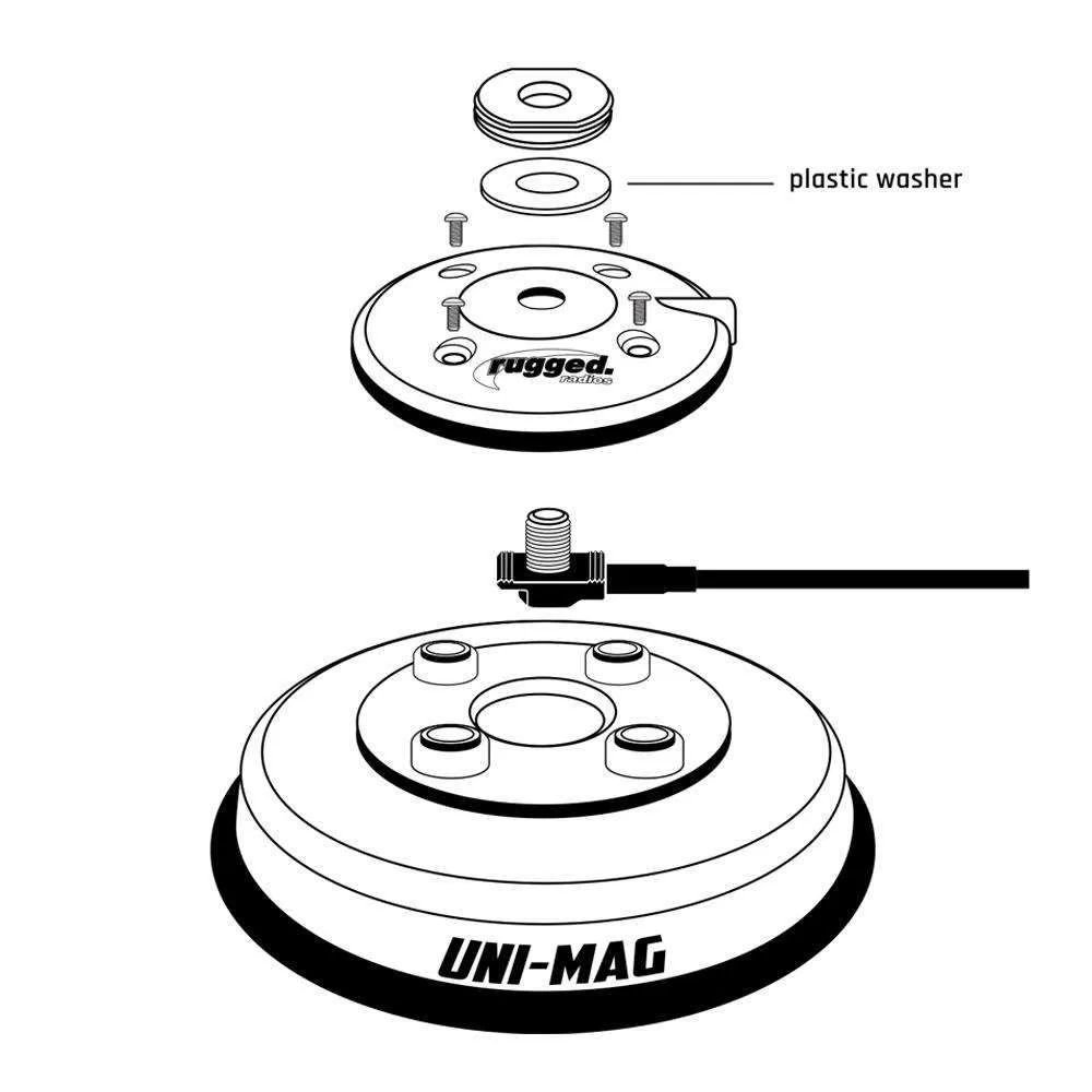 UNI-MAG Universal NMO or Magnetic Antenna Mount - CLEARANCE