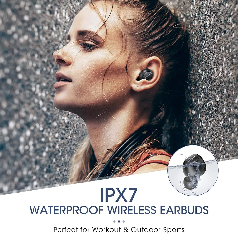 Upgrade Mpow T5 TWS Bluetooth 5.0 Earphone 3D Stereo Wireless Handsfree Earphones AptX Earbuds IPX7 Waterproof With 36H Playtime