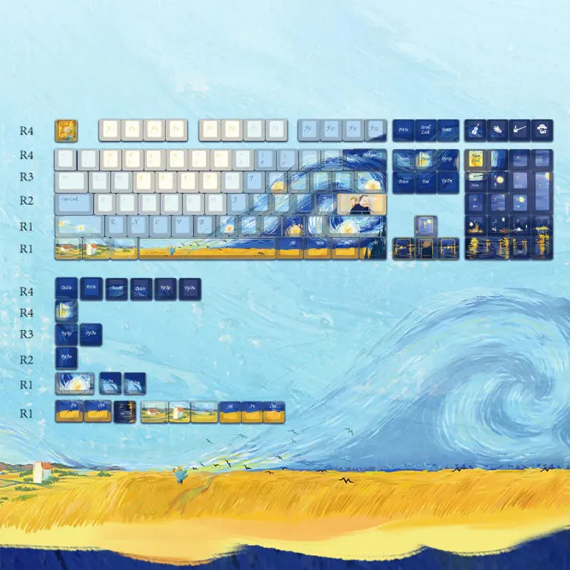 Varmilo Van Gogh Cherry Profile Keycap Set 130 Keys