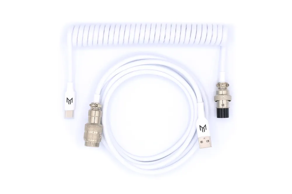 White Coiled Cable