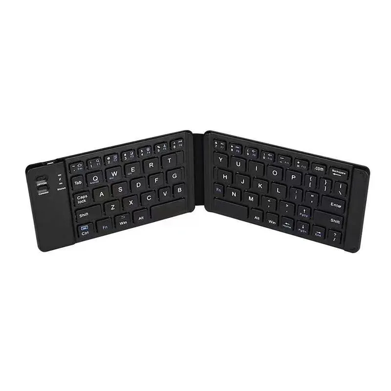 Wireless Double/Triple Foldable  Keyboard with Touchpad - Bluetooth Connection, Multi-Function Button Mini Keyboard & Compatible with Windows, Android, iOS, & Phone - Ideal Gift for All