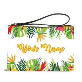 Womens Pouch Purse - Green Leaf