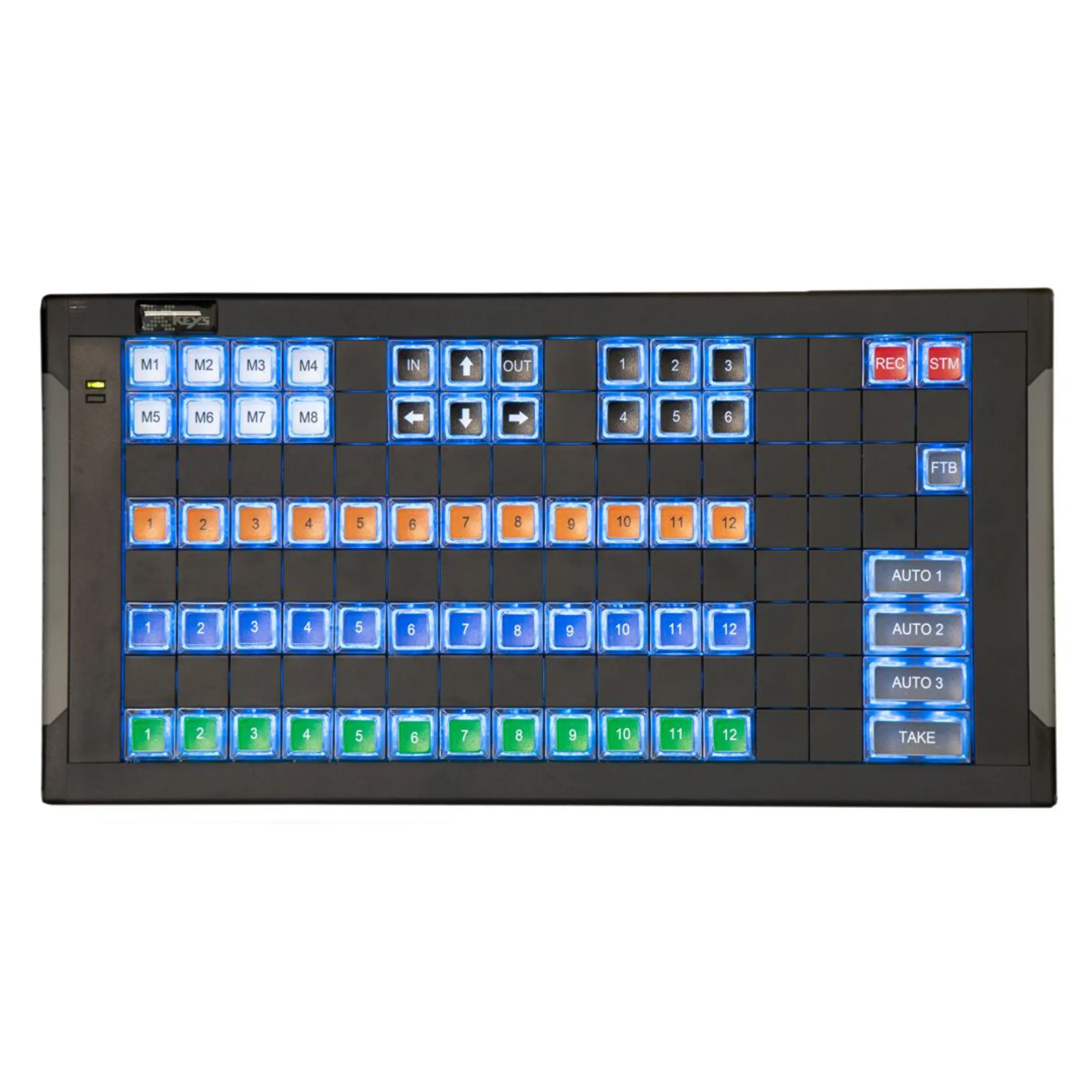 X-keys XK-128 Keyboard and Video Switcher Set Bundle