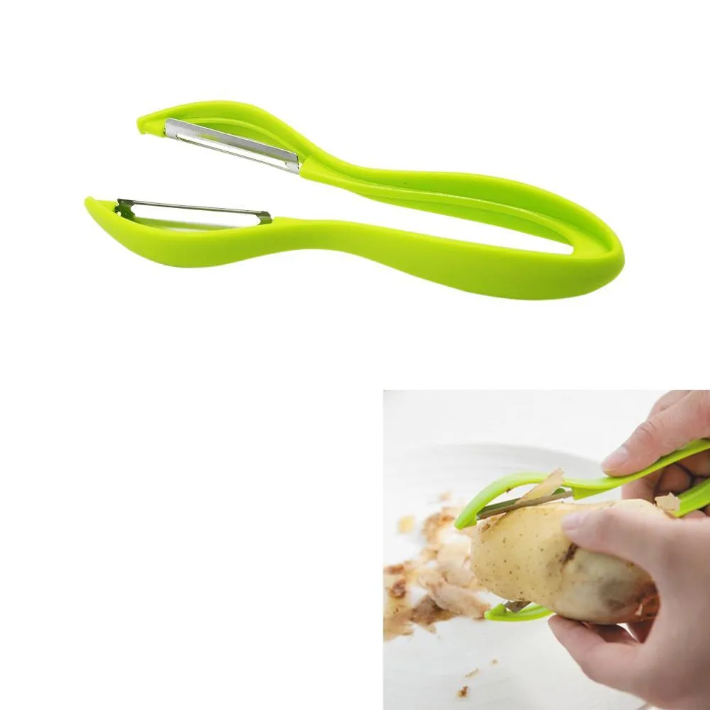 Your Brand Kitchen combo - 2 in 1 Vegetable & Fruit Chopper (Clever Cutter) &  Dual Sided Fruit Vegetables Peeler